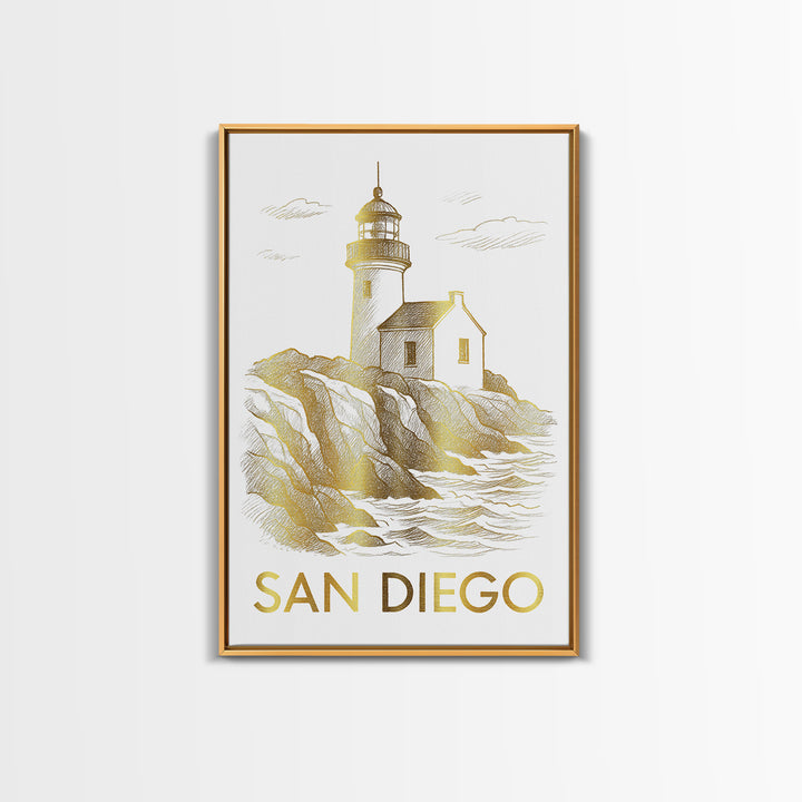 San Diego California Travel Poster, Canvas Print, Minimalist Poster Art, San Diego Travel Art, Travel Art Print, Art Print, Office Decor