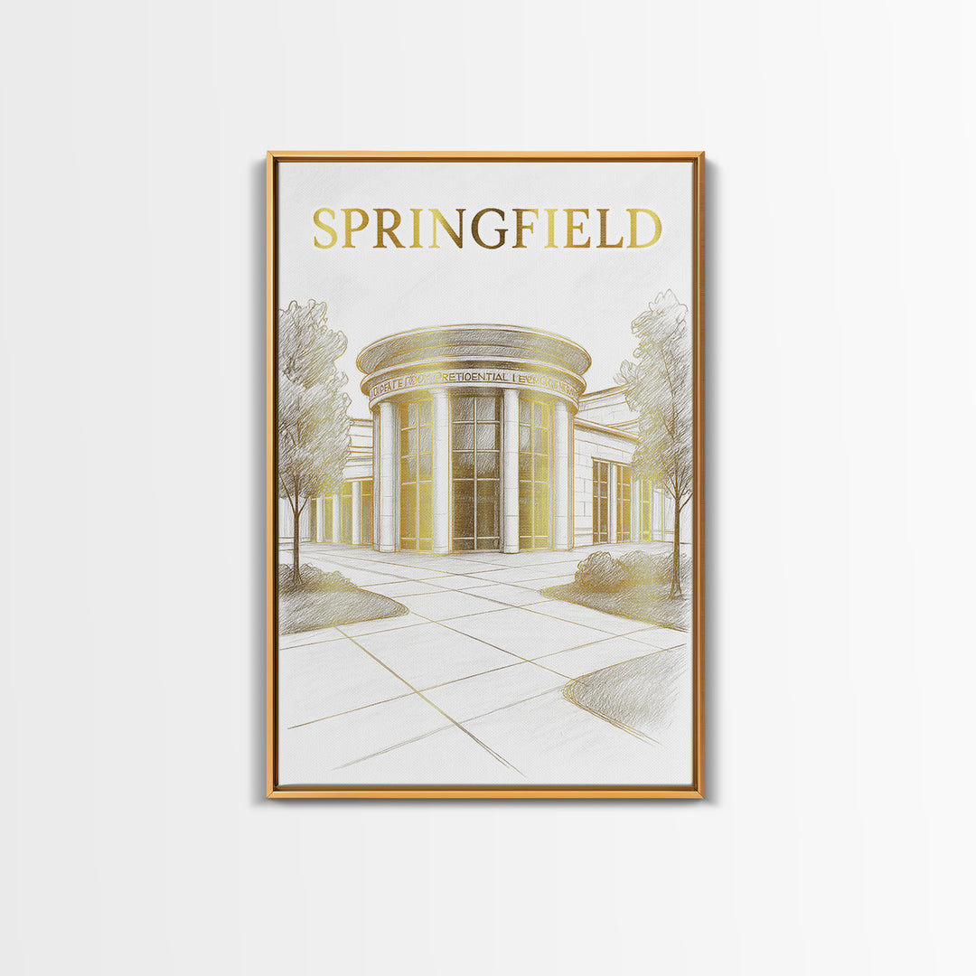 Springfield Travel Poster, Canvas Print, Minimalist Poster Art, Springfield Poster Print, Travel Poster Art, Travel Art Print, Design 6
