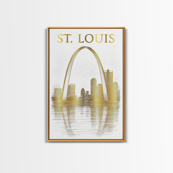 St Louis Missouri Travel Poster, Canvas Print, Minimalist Poster Art, St Louis Art Print, Travel Print, City Travel Prints, City Art Print