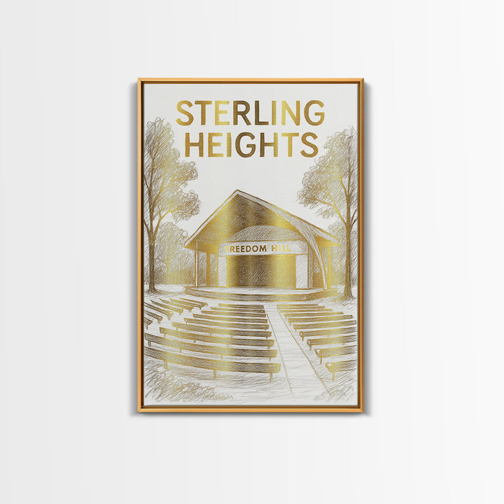 Sterling Heights Michigan Travel Poster, Canvas Print, Minimalist Poster Art, Sterling Heights Travel Art, City Art Print, Wanderlust Decor