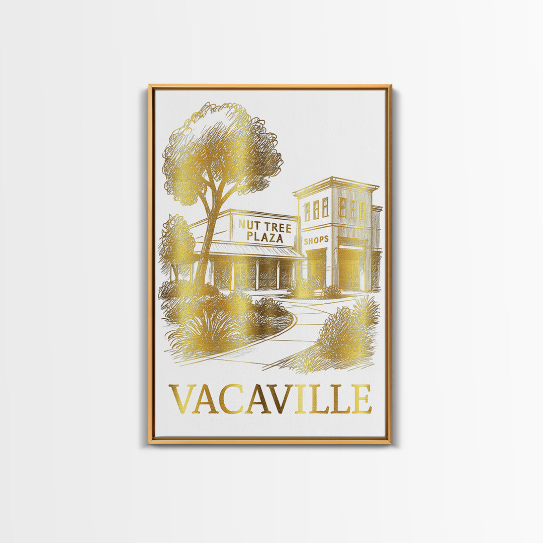 Vacaville Travel Poster, Canvas Print, Elegant City Illustration, Vacaville Travel Art, Home Office Decor, Gift For Travelers, Design 2