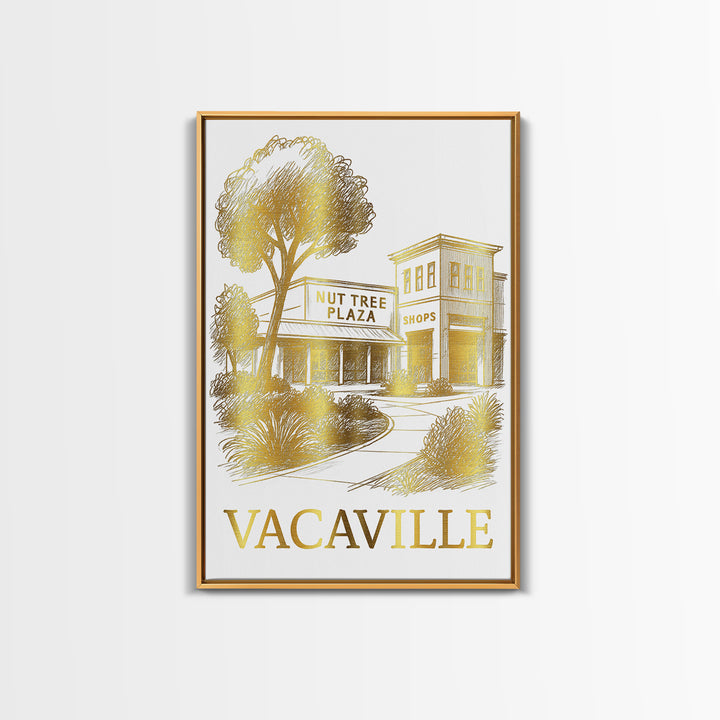 Vacaville Travel Poster, Canvas Print, Elegant City Illustration, Vacaville Travel Art, Home Office Decor, Gift For Travelers, Design 2