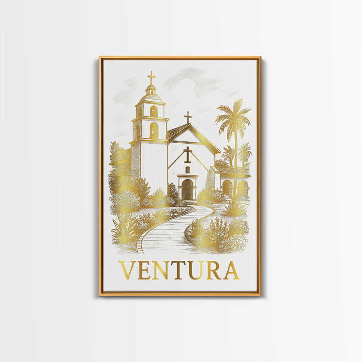 Ventura Travel Poster, Canvas Print, Minimalist Poster Art, Ventura Poster Print, Home Office Decor, Travel Poster Set, City Travel Prints