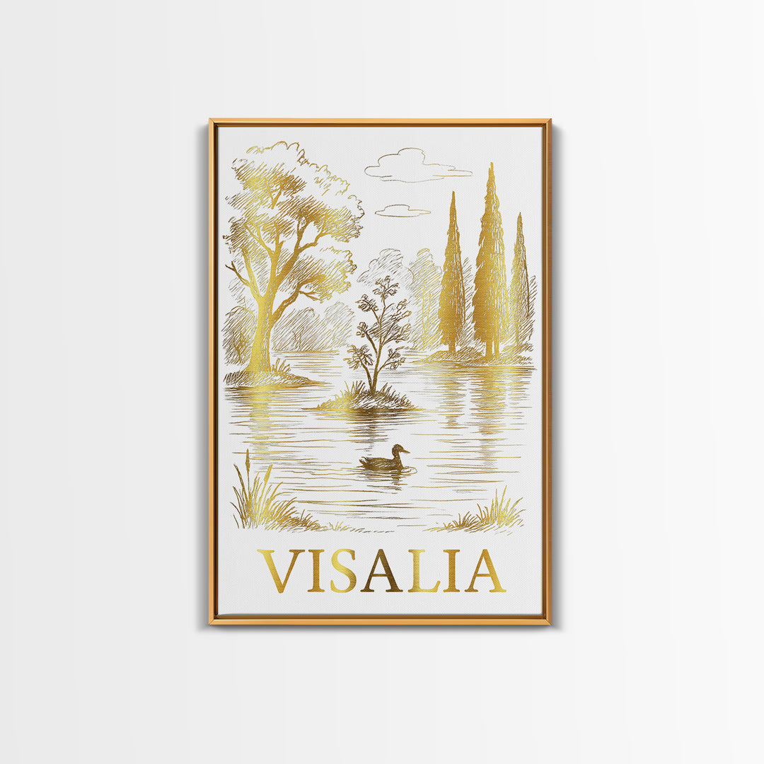 Visalia Travel Poster, Canvas Print, Minimalist Poster Art, Visalia Travel Art, Vintage Travel Art, Travel Poster Art, Fine Art Print
