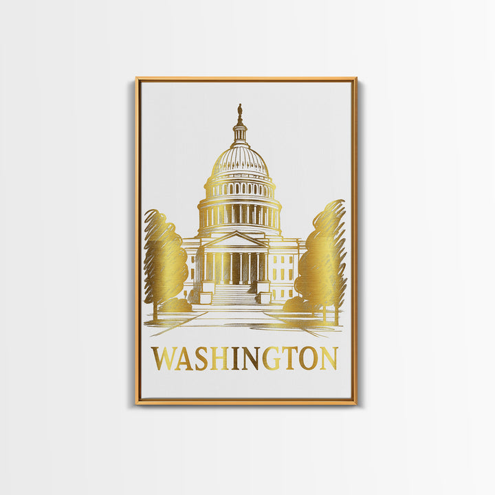 Washington Travel Poster, Canvas Print, Minimalist Poster Art, Washington Poster Print, City Travel Prints, Gift For Travelers