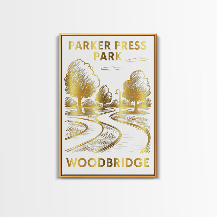 Woodbridge Travel Poster, Canvas Print, Elegant City Illustration, Woodbridge City Art, Gift For Travelers, Vintage Travel Print