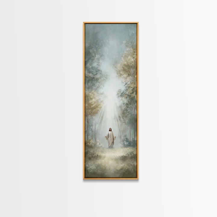 Light Of Mercy – Framed Canvas Print – Tall Narrow Wall Art – Christian Wall Art – Jesus Painting – Christian Art Canvas