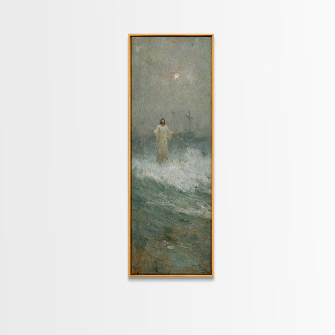 Children Of Grace, Framed Canvas Print, Tall Skinny Art Print, Christian Art Canvas, Christian Wall Art, Jesus Painting