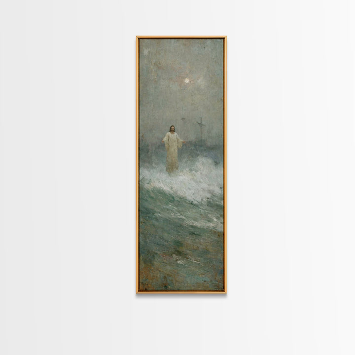 Children Of Grace, Framed Canvas Print, Tall Skinny Art Print, Christian Art Canvas, Christian Wall Art, Jesus Painting
