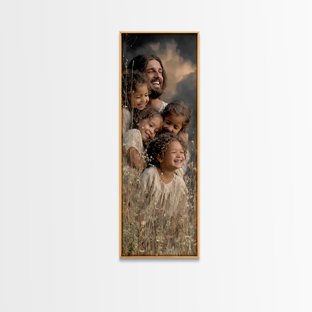 Circle Of Hope | Framed Canvas Print | Narrow Art | Christian Wall Art | Christian Art Canvas | Jesus Painting