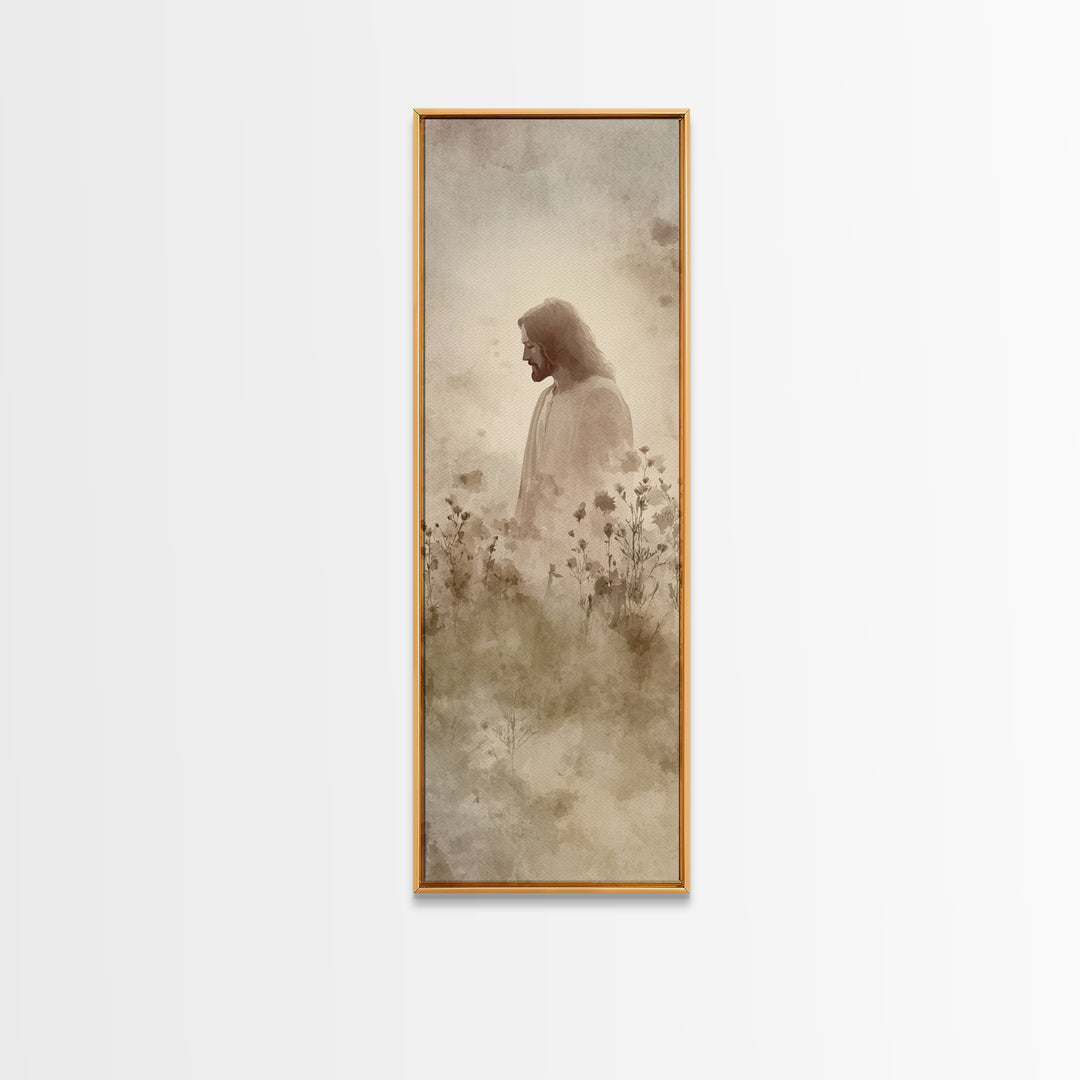Quiet Redeemer – Framed Canvas Print – Skinny Art – Christian Art Canvas – Jesus Painting – Christian Wall Art – Christian Gift