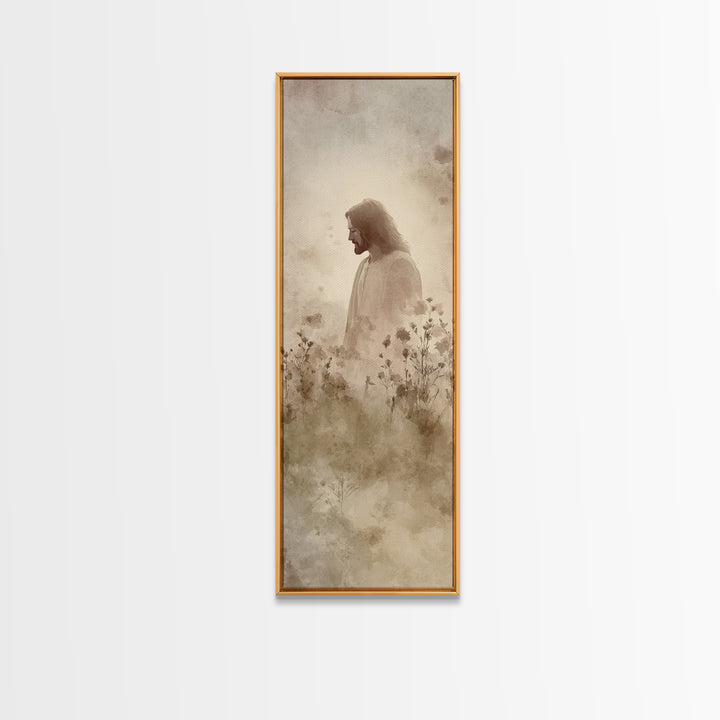 Quiet Redeemer – Framed Canvas Print – Skinny Art – Christian Art Canvas – Jesus Painting – Christian Wall Art – Christian Gift