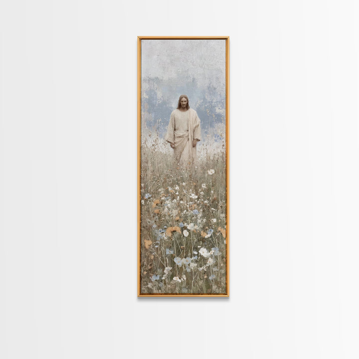 Walking In Hope – Framed Canvas Print – Skinny Art – Christian Art Canvas – Jesus Painting – Christian Wall Art – Christian Gift Ideas