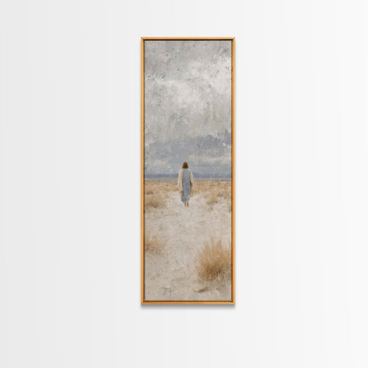 Journey Of Peace | Framed Canvas Print | Skinny Art | Christian Art Canvas | Jesus Painting | Christian Wall Art | Christian Gift Ideas