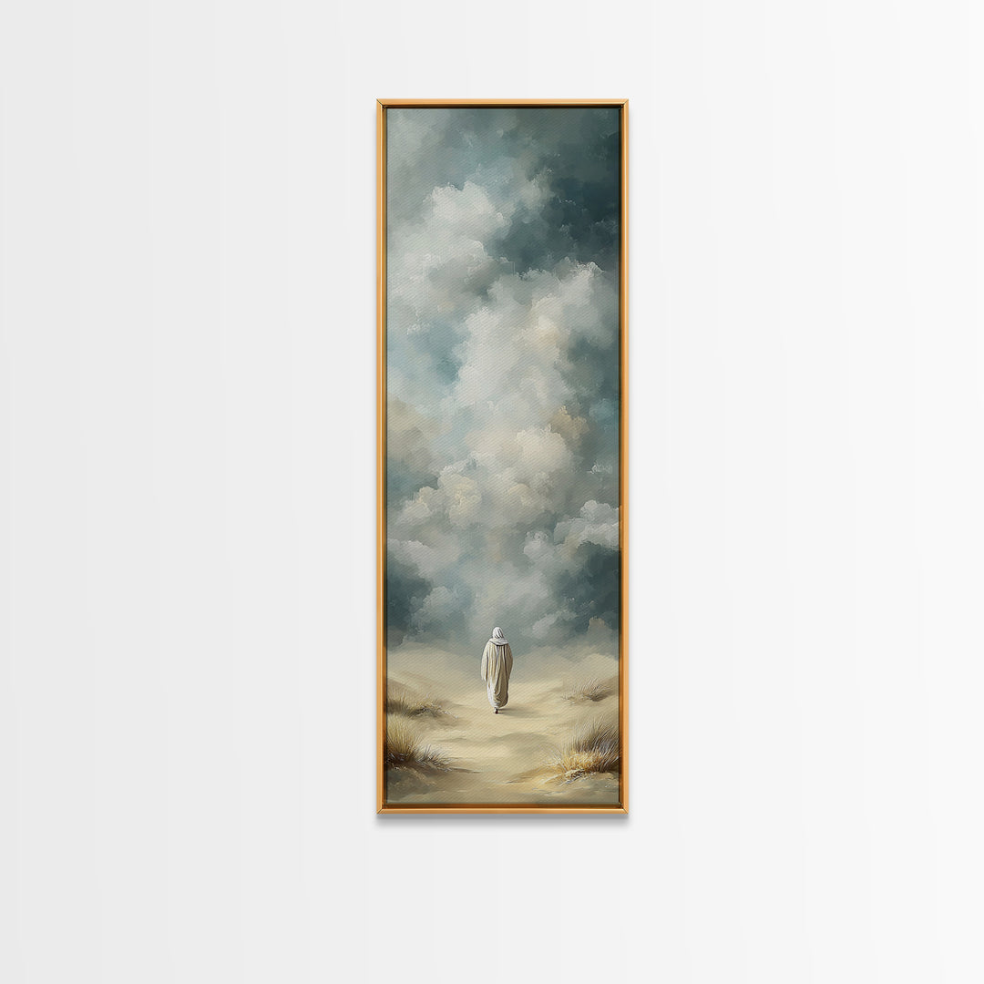 Cloudway Faith – Framed Canvas Print – Narrow Art – Christian Art Canvas – Jesus Painting – Christian Wall Art – Christian Art