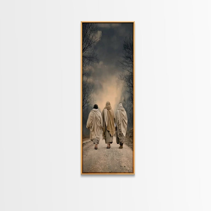 Pilgrims Of Grace – Framed Canvas Print – Tall Skinny Art Print – Christian Wall Art – Christian Art Canvas – Jesus Painting – Christian De