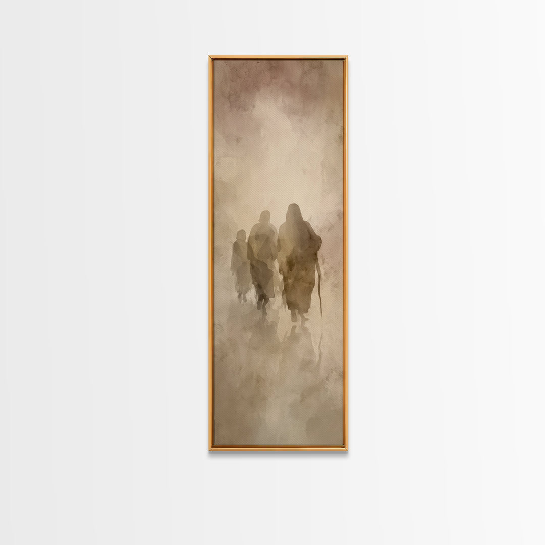 Footsteps Of Mercy – Framed Canvas Print – Skinny Art – Christian Art Canvas – Christian Wall Art – Jesus Painting – Christian Gift Ideas