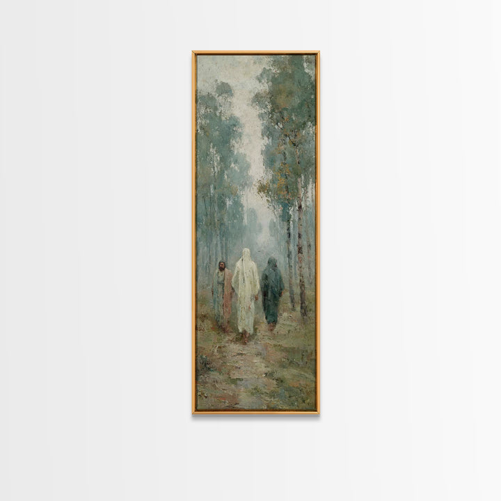 Forest Of Calling | Framed Canvas Print | Tall Narrow Wall Art | Christian Wall Art | Christian Art Canvas | Jesus Painting | Christian Dec