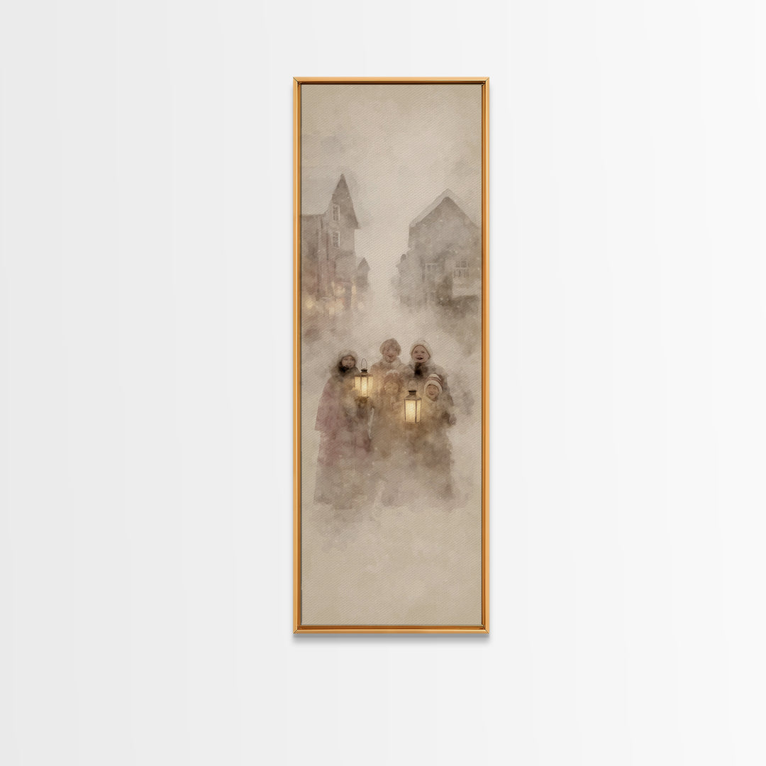 Guiding Winter Light – Framed Canvas Print – Christian Art Canvas – Christmas Wall Art – Modern Christian Art – Narrow Art – Christian Chri