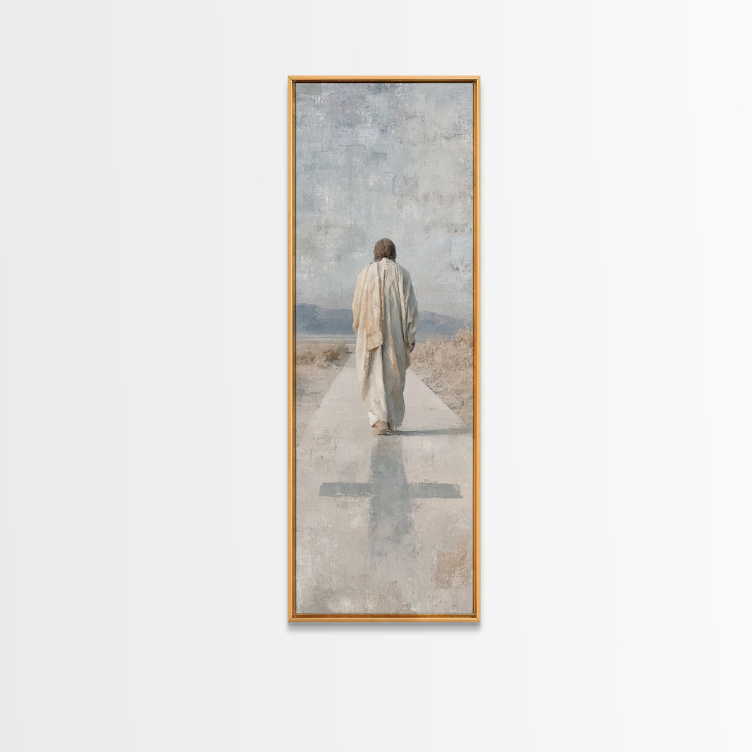 Path Of Messiah – Framed Canvas Print – Jesus Painting – Christian Wall Art – Christian Art Canvas – Skinny Art – Christian Painting