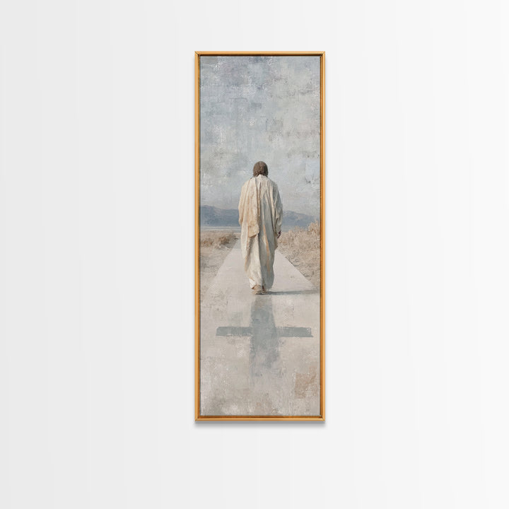 Path Of Messiah – Framed Canvas Print – Jesus Painting – Christian Wall Art – Christian Art Canvas – Skinny Art – Christian Painting