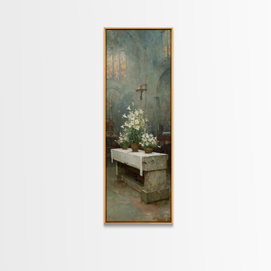 Sanctuary Blossoms - Framed Canvas Print - Skinny Art - Christian Decor - Christian Art Canvas - Christian Wall Art - Christian Art