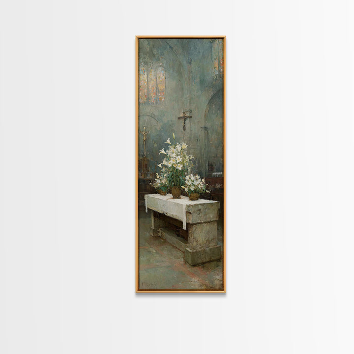 Sanctuary Blossoms - Framed Canvas Print - Skinny Art - Christian Decor - Christian Art Canvas - Christian Wall Art - Christian Art