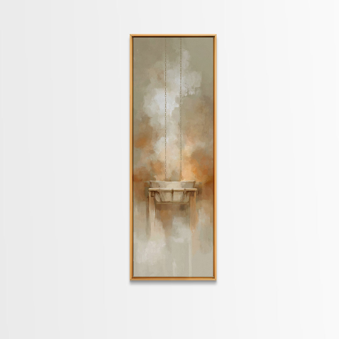 Humble Advent Cradle – Framed Canvas Print – Christian Wall Art – Skinny Art – Christmas Art – Christian Christmas Decor – Modern Christian