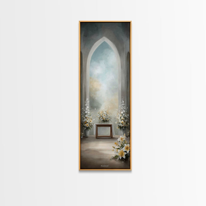 Altar of Grace - Framed Canvas Print - Narrow Art - Christian Art - Christian Wall Art - Christian Art Canvas - Christian Decoration