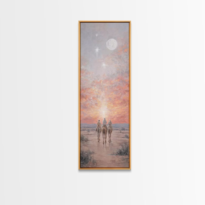 Celestial Journey – Framed Canvas Print – Christian Art Canvas – Skinny Art – Christian Christmas Art – Christian Wall Art – Modern Christi