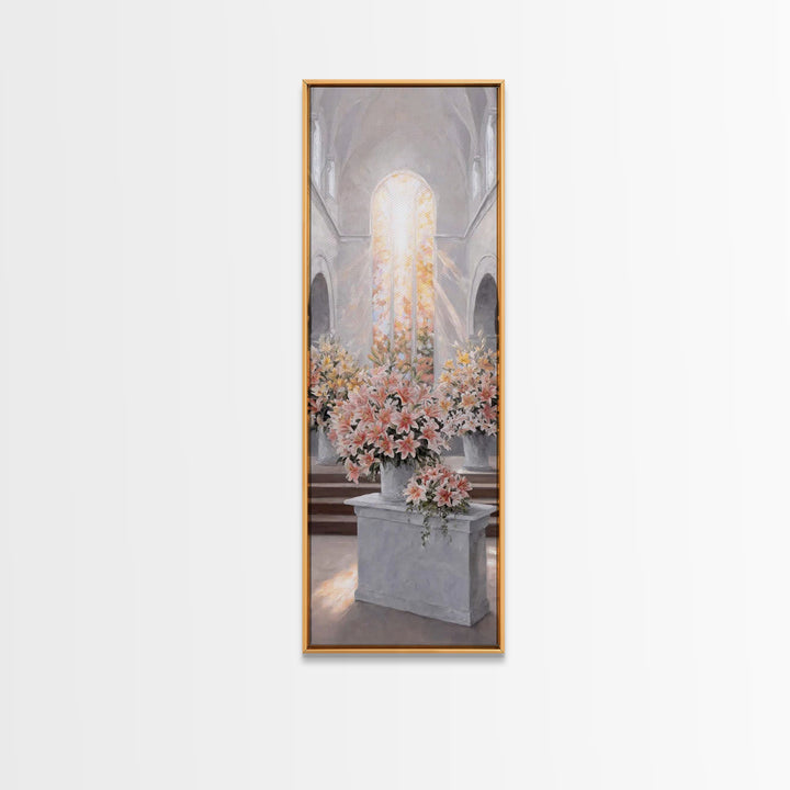 Light Within - Framed Canvas Print - Tall Narrow Wall Art - Christian Art - Christian Christmas Art - Christian Wall Art - Christian Art Ca