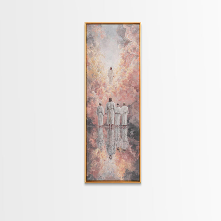 Cloudlit Fellowship – Framed Canvas Print – Skinny Art – Christian Painting – Christian Christmas Art – Jesus Canvas Art – Modern Christian