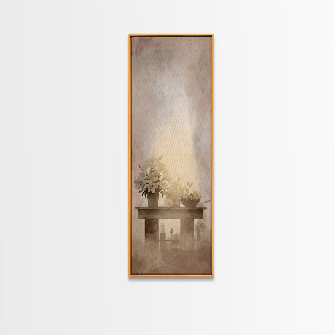 Morning Sanctuary - Framed Canvas Print - Skinny Art - Christian Art Canvas - Christian Wall Art - Christian Art - Christian Christmas Art