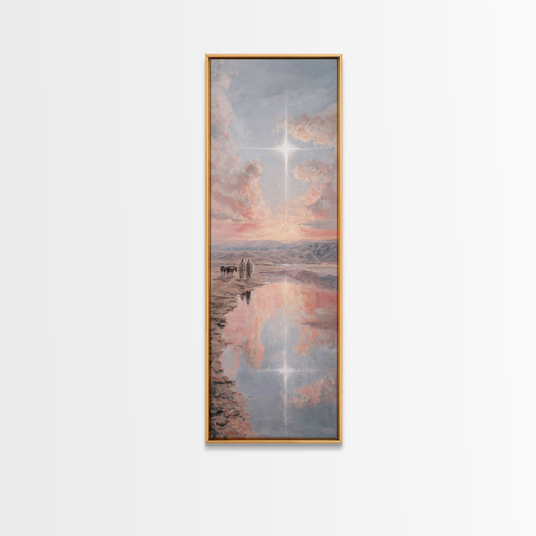 Reflections Of Calling | Framed Canvas Print | Christian Art Canvas | Jesus Painting | Christian Wall Art | Skinny Art | Christmas Art