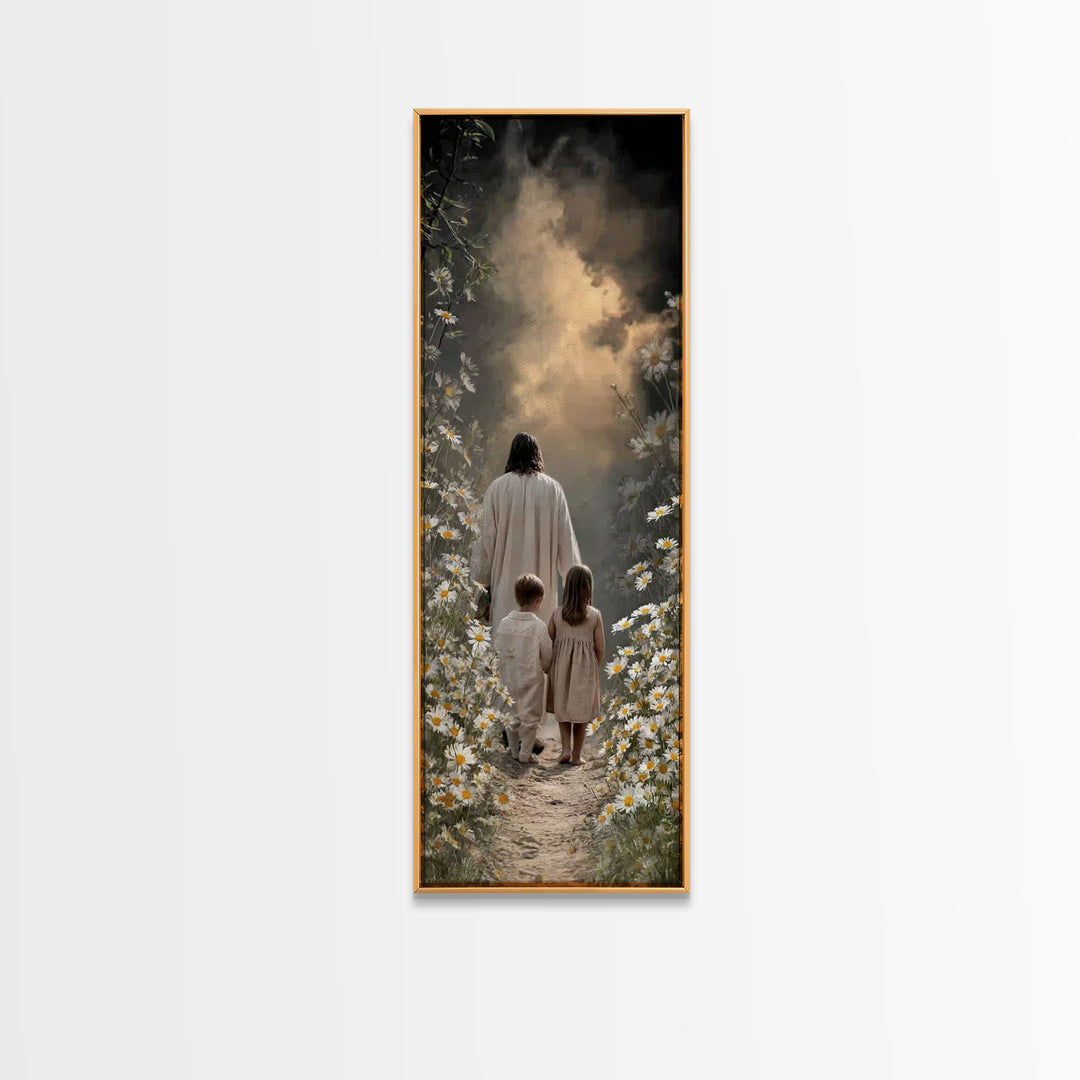 Path Of Mercy – Framed Canvas Print – Skinny Art – Christian Wall Art – Jesus Painting – Christian Art Canvas – Christian Christmas Art