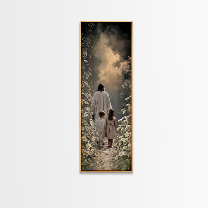 Path Of Mercy – Framed Canvas Print – Skinny Art – Christian Wall Art – Jesus Painting – Christian Art Canvas – Christian Christmas Art