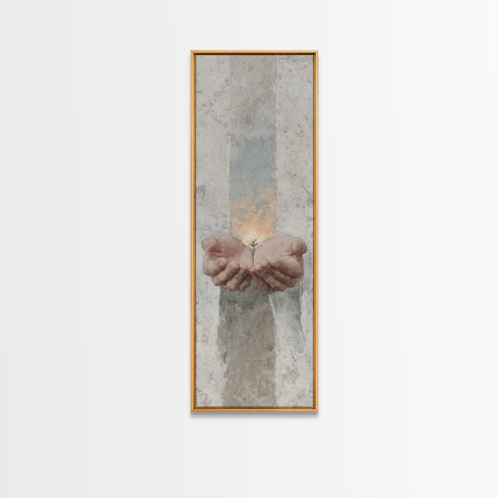 Seed Of Hope – Framed Canvas Print – Narrow Art – Christian Art Canvas – Christian Wall Art – Modern Christian Art – Unique Christian Art