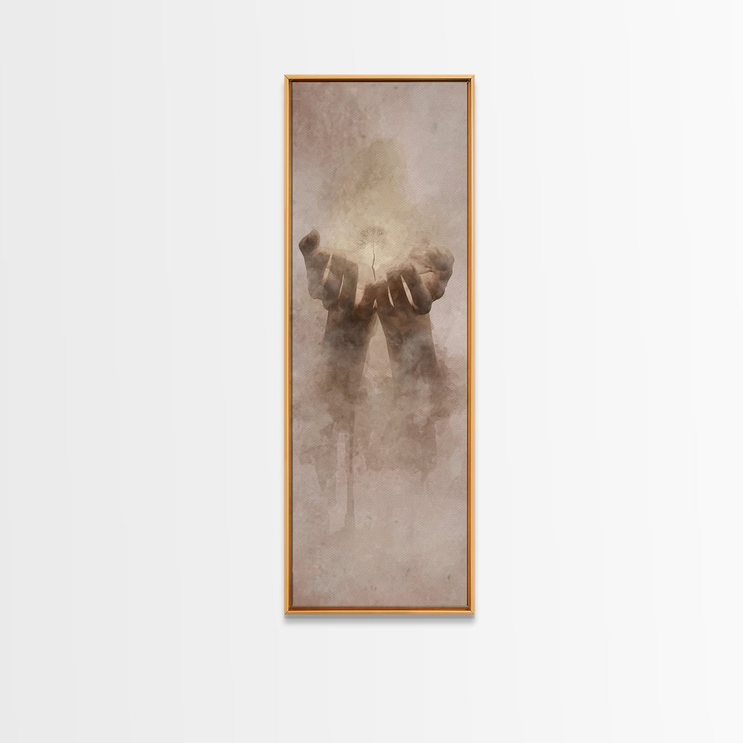 Spirit Of New Life – Framed Canvas Print – Tall Skinny Art Print – Christian Art Canvas – Christian Wall Art – Subtle Christian Art – Jesus