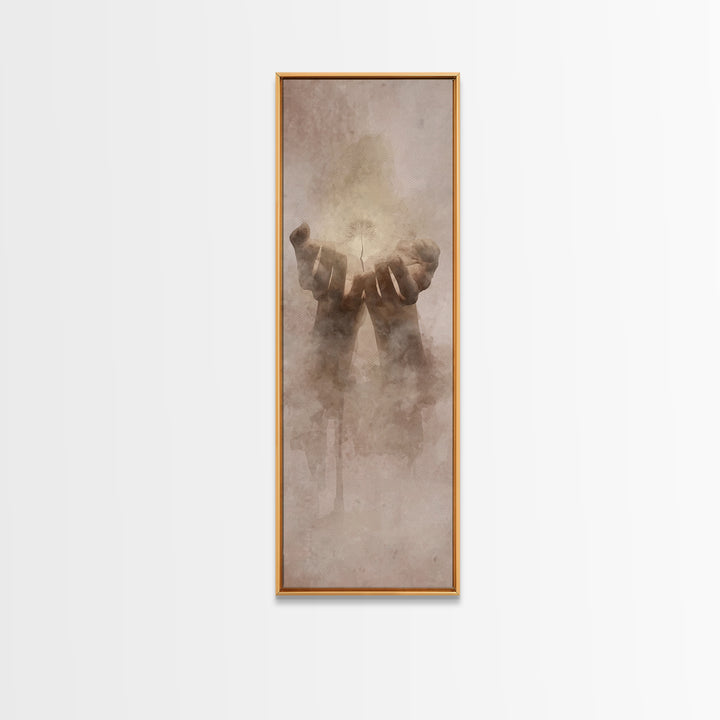 Spirit Of New Life – Framed Canvas Print – Tall Skinny Art Print – Christian Art Canvas – Christian Wall Art – Subtle Christian Art – Jesus