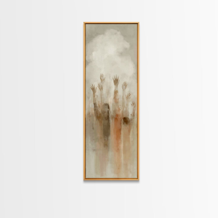 Clouds Of Deliverance – Framed Canvas Print – Narrow Art – Christian Wall Art – Jesus Painting – Christian Art Work – Christmas Art