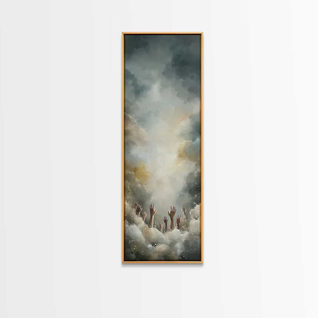 Light Of Redemption – Framed Canvas Print – Tall Skinny Art Print – Christian Art – Christian Painting – Christian Art Canvas – Christmas A