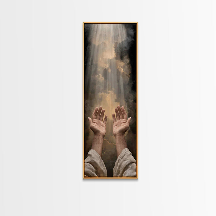 Ascension Glory – Framed Canvas Print – Skinny Art – Christian Wall Art – Christian Painting – Christian Art Gift – Christmas Art