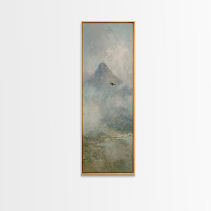 Mountain Of Grace – Framed Canvas Print – Narrow Art – Christian Painting – Christian Art Canvas – Christian Wall Art – Christian Christmas