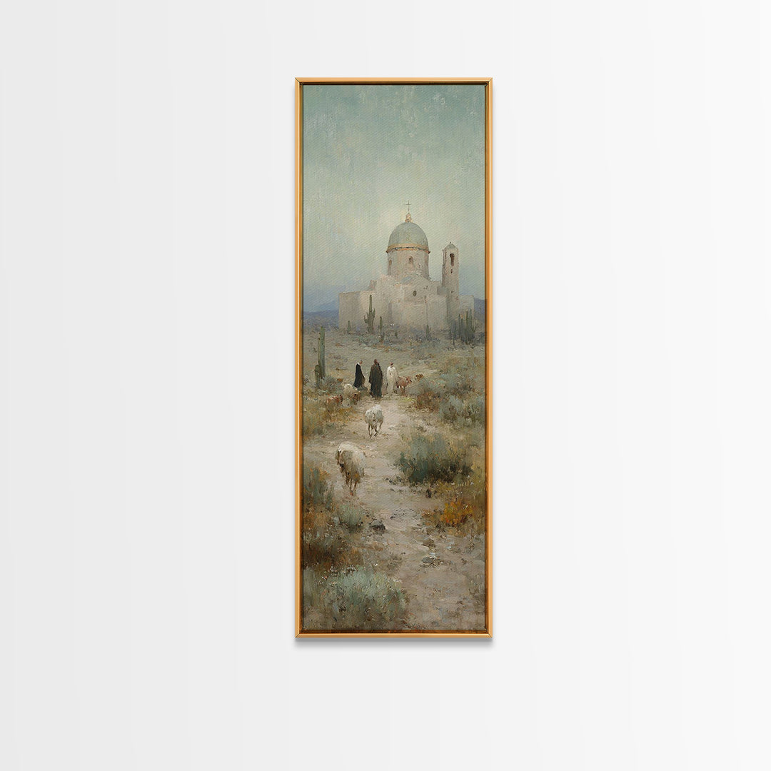 Shepherds’ Journey – Framed Canvas Print – Skinny Art – Christian Art – Christian Wall Art – Christian Art Canvas – Christian Painting