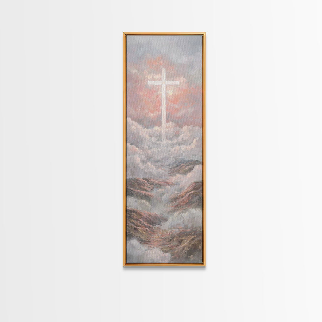The Rising Light – Framed Canvas Print – Narrow Art – Christian Painting – Christian Art – Christian Wall Art – Christian Christmas Art
