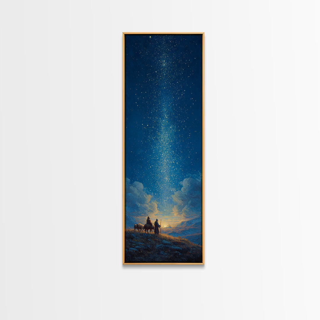 Glory In The Clouds – Framed Canvas Print – Tall Skinny Art Print – Christian Art Canvas – Christian Art Work – Christian Painting – Christ