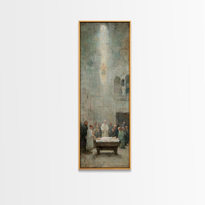 Sanctuary Blessing - Framed Canvas Print - Christian Wall Art - Christian Christmas Art - Jesus Painting - Skinny Art - Christian Art Canva
