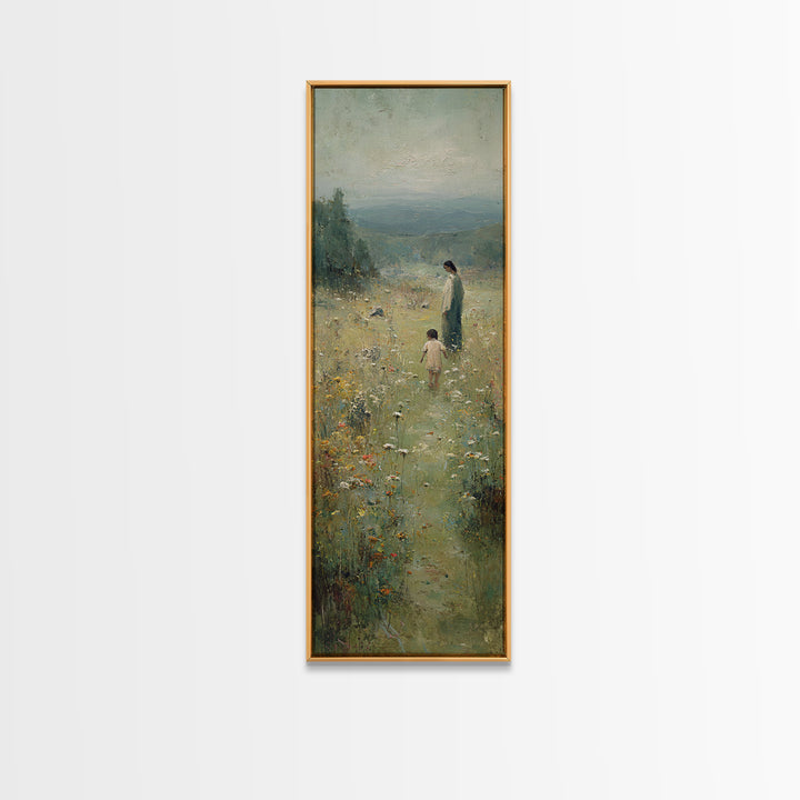 Garden Of Hope, Framed Canvas Print, Christian Wall Art, Jesus Painting, Christian Art Canvas, Tall Narrow Wall Art, Christian Decor
