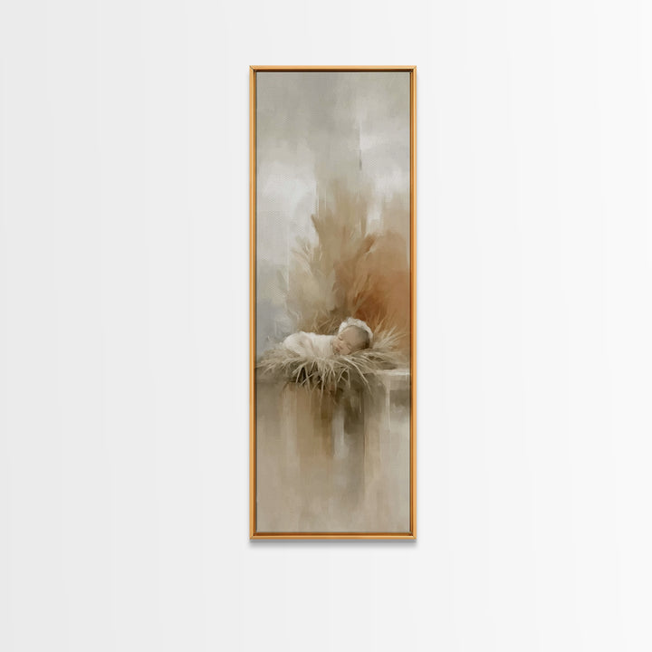 Heaven’s Gentle Gift | Framed Canvas Print | Christian Wall Art | Christian Art Canvas | Jesus Painting | Tall Narrow Wall Art
