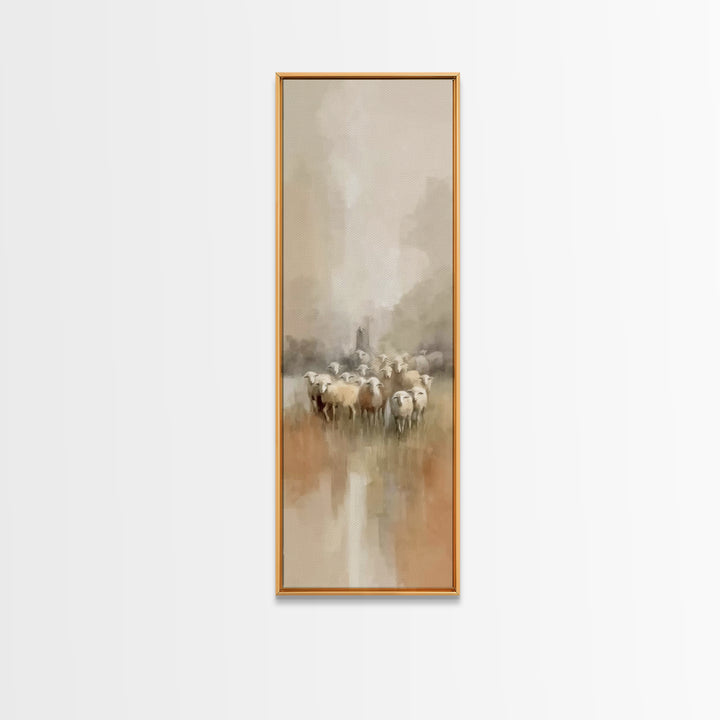 Morning Of Mercy – Framed Canvas Print – Christian Art Canvas – Jesus Painting – Christian Wall Art – Narrow Art – Christian Christmas Art